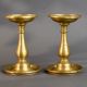 Vintage Brass Pair of Handmade Ghee Lamp Stands