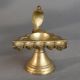 Vintage Brass Five Wick Aarti Lamp with Handle