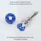 6 Pack Blue Ceramic Cabinet Knobs- Dresser Knobs