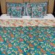 Teal Blossom Cotton Quilt