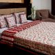 Crimson Bloom Jaipuri Quilt