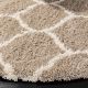 Modern Beige Plush Bedroom Rug