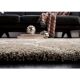 Modern Beige Plush Bedroom Rug