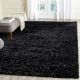 Modern Black Shaggy Hall Rug