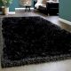 Plush Black Bedroom Rug