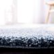 Plush blue Textured Living Rug