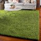 Trendy Green Shaggy Bedroom Rug
