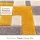 Modern gold Geometric Hall Rug