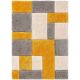 Modern gold Geometric Hall Rug