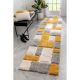 Modern gold Geometric Hall Rug