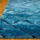 Modern Blue Geometric Living Mat