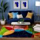 Modern Multicolor Living Carpet
