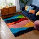 Modern Multicolor Geometric Living Rug