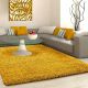 Modern yellow Shaggy Bedroom Rug