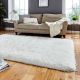 Handwoven White Shaggy Rug