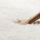 Handwoven White Shaggy Rug