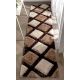 Modern Brown Plush Hall Rug