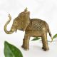 Ornate Brass Elephant Statue for Home Decoration