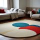 Handtufted Abstract Color Circle Rug