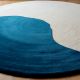 Handtufted Coastal Wave Round Rug