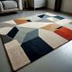 Handtufted Geometric Patchwork Rug
