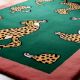 Handtufted Leopard Spot Green Rug