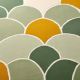Handtufted Green Scallop Cascade Rug