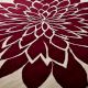 Handtufted Crimson Petal Burst Rug