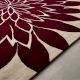 Handtufted Crimson Petal Burst Rug