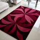 Handtufted Purple Petal Swirl Rug