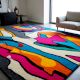 Handtufted Vivid Wave Abstract Rug