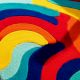 Handtufted Rainbow Wave Blob Rug