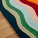 Handtufted Wavy Rainbow Stripe Rug