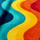 Handtufted Rainbow Wave Runner Rug