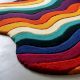 Handtufted Layered Sunset Ripple Rug