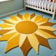 Handtufted Golden Sunburst Play Rug