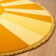 Handtufted Golden Sun Ray Rug