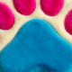 Handtufted Vibrant Pawprint Play Rug