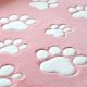 Handtufted Pink Pawprint Play Rug