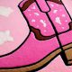 Handtufted Pink Cowboy Boot Rug