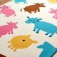 Handtufted Colorful Farm Friends Rug