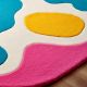 Handtufted Color Splash Amoeba Rug