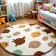 Handtufted Playful Critter Round Rug