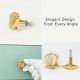Handmade Golden Brass Scallop Shell Knob – Elegant Cabinet and Drawer Pull