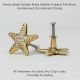 Handcrafted Golden Brass Starfish Cabinet Pull Knob