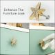 Handcrafted Golden Brass Starfish Cabinet Pull Knob