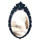 Ebony Leaf Oval Mirror