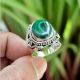 Malachite 925 Sterling Silver Ring Handmade