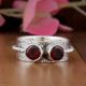 Red Garnet Spinner 925 Sterling Silver Ring Boho Jewelry