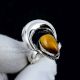 Crescent Moon 925 Sterling Silver Ring Handmade Boho Jewelry